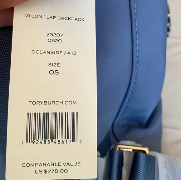 Tory Burch Oceanside Nylon Flap Backpack NWT - Picture 6 of 13